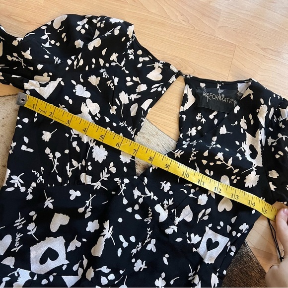 RARE Reformation NWT F Off Hate You Heart Print Primrose Dress Sz XS - Picture 9 of 11